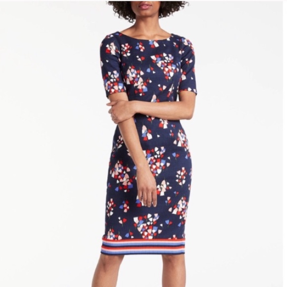 Boden Fleur Tulip Floral Fitted Sheath Dress